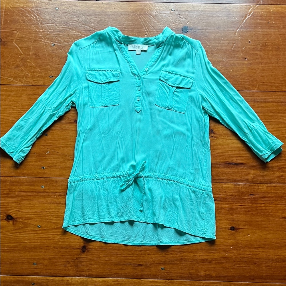 Olive & Oak Teal Blouse